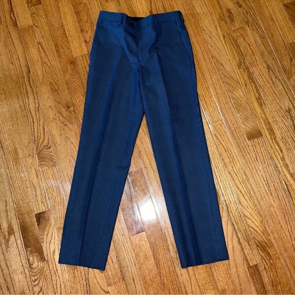 Lauren Ralph Lauren Suit Separate Pants Navy Weave Pattern Size 14 Regular